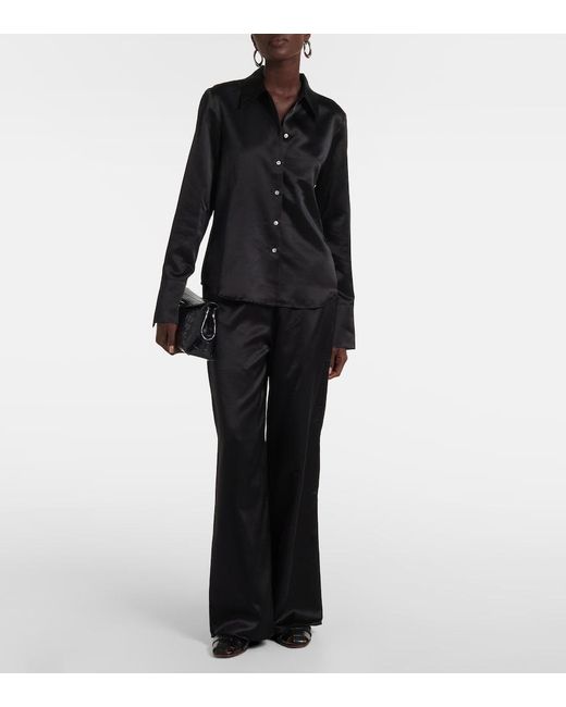 Asceno Black Tulum Silk And Wool Shirt
