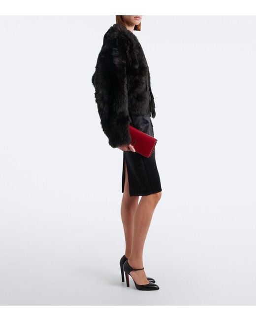 Christian Louboutin Red Bettina Small Patent Leather Clutch