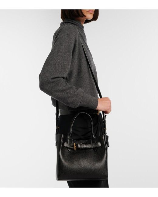 Tom Ford Black Leather Tote Bag