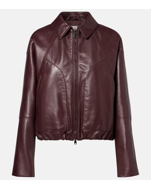 Brunello Cucinelli Brown Leather Jacket