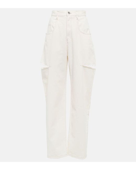 Maison Margiela White High-Rise Straight Leg Jeans