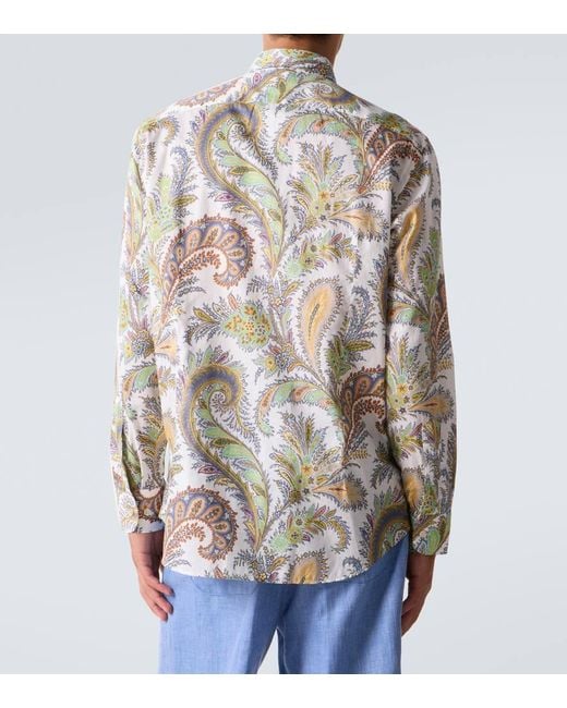 Etro Hemd Aus Baumwollpopeline in White für Herren