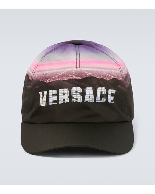 Versace Pink Hills Printed Cap for men