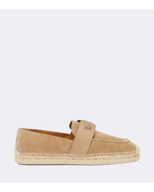 Christian Louboutin White Chambespadrille Suede Espadrilles for men