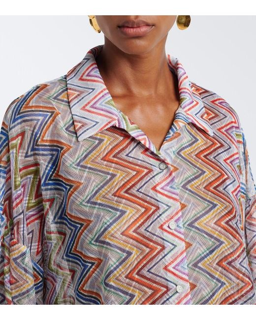 Camisa Oversized En Zigzag Missoni de color Multicolor