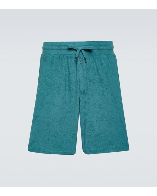 Shorts Augusto de felpa de algodon Frescobol Carioca de hombre de color Blue