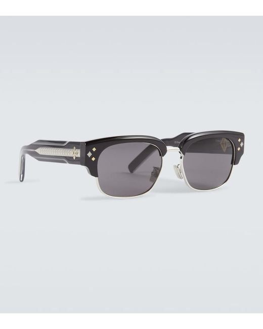 Dior Brown Cd Diamond C1U Square Sunglasses for men