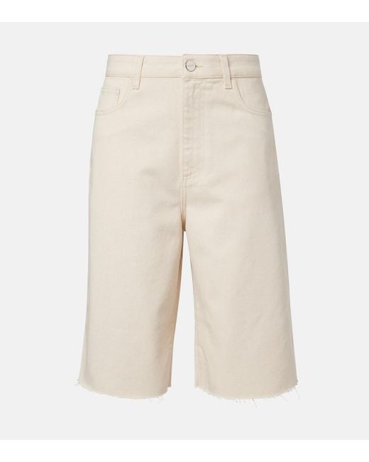 Rohe White Denim Bermuda Shorts