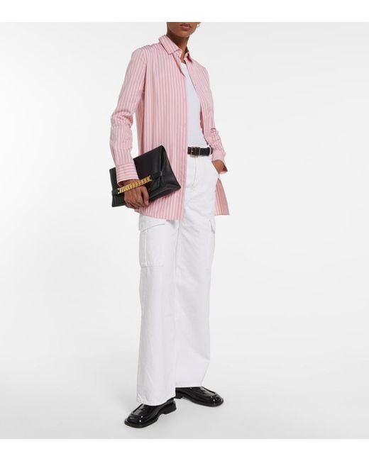 Agolde White Minka Denim Cargo Pants