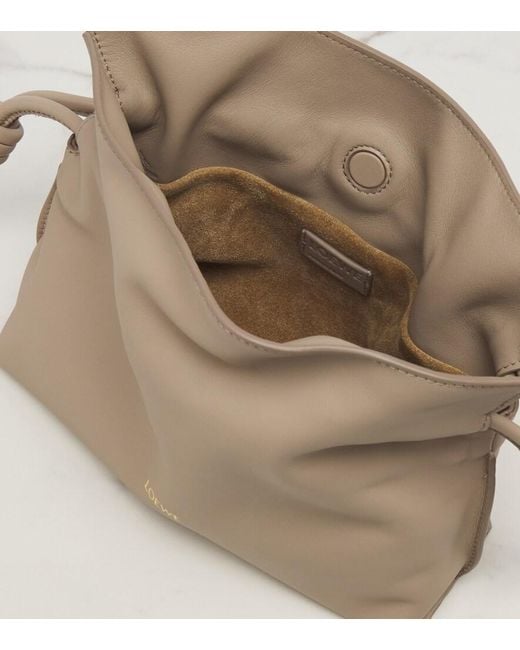Loewe Natural Flamenco Mini Leather Clutch