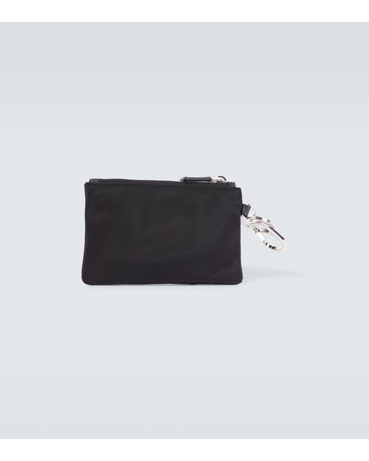 Prada Black Re-Nylon Keyring for men