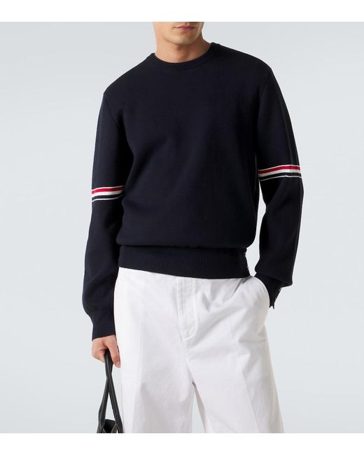 Thom Browne Blue Cotton Sweater for men