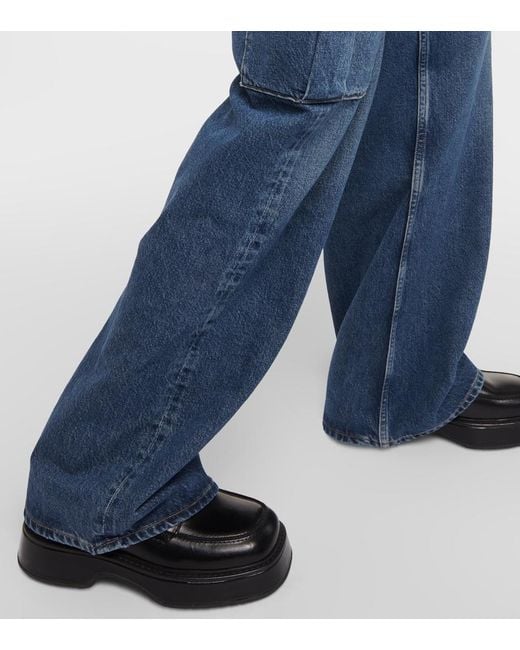 Agolde Blue Minka Denim Cargo Pants