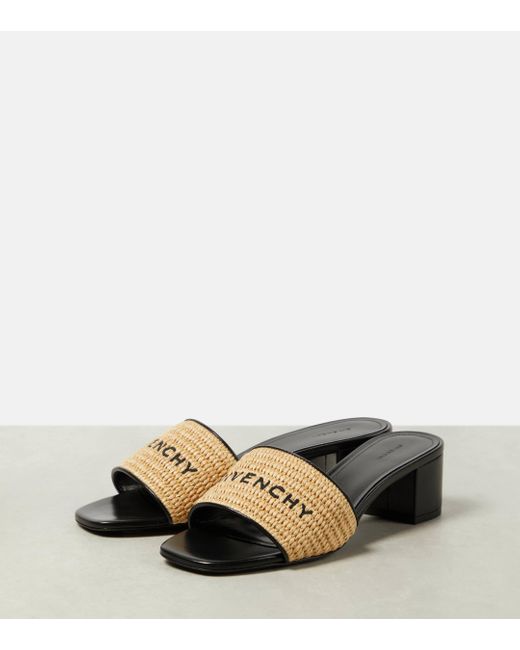 Givenchy Black 45 Logo Embroidered Mules