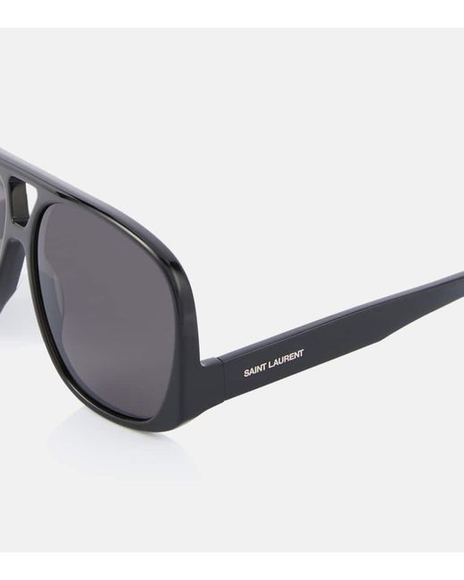 Saint Laurent Gray Sl 652 Solace Aviator Sunglasses