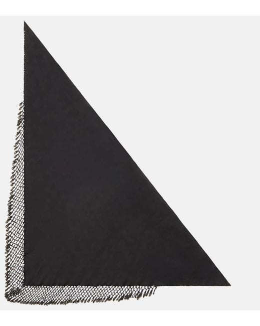 Isabel Marant Black Verziertes Tuch Aus Seide