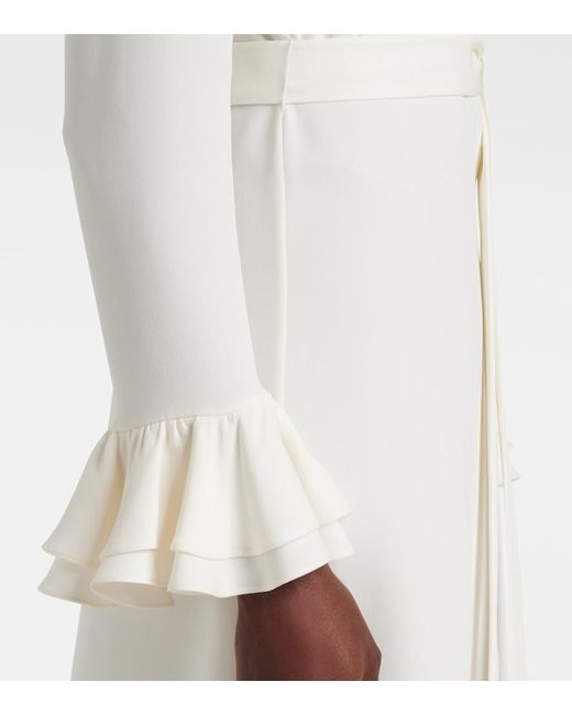 Valentino White Cady Couture Midi Dress