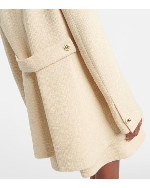 Gucci Natural Mantel Double G Aus Tweed