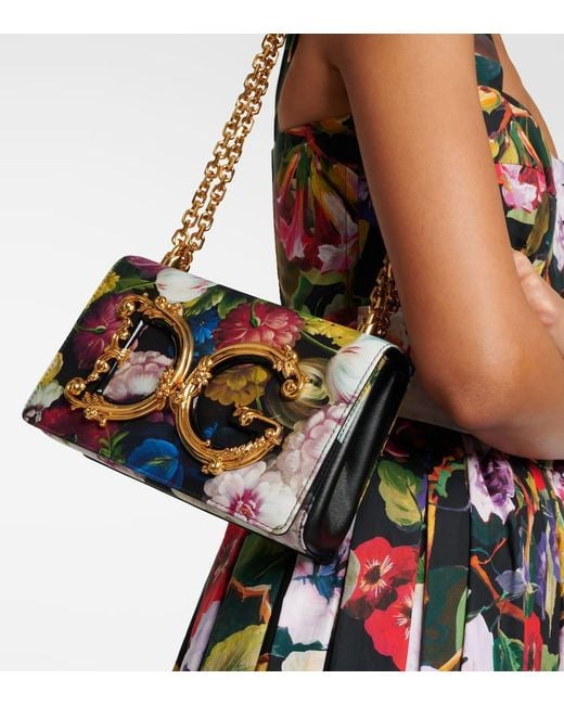 Borsa a spalla DG Girls Medium in pelle di Dolce & Gabbana in Multicolor