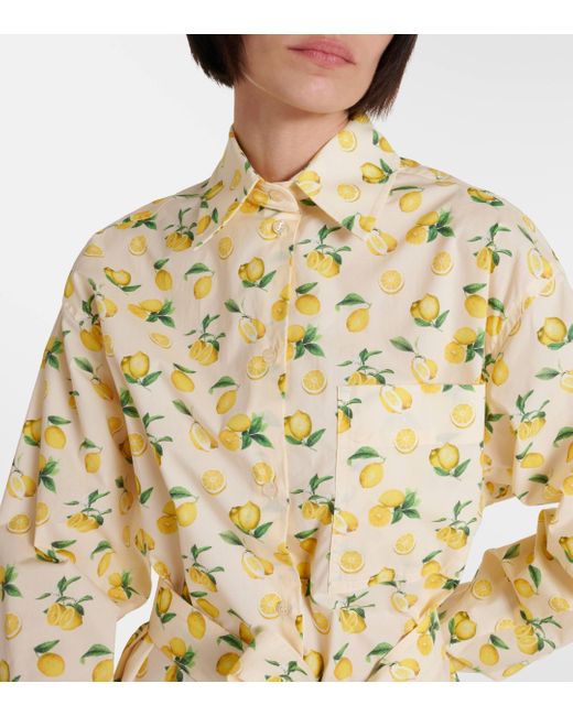 Robe chemise Boero imprimee en coton Sportmax en coloris Metallic