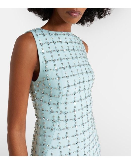 Jonathan Simkhai Blue Sequined Maxi Dress