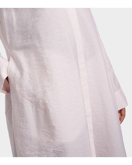 Totême Pink Silk-Blend Shirt Dress