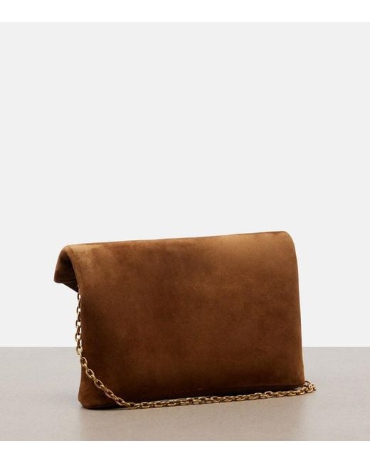 Bustina Cassandre Small di Saint Laurent in Brown