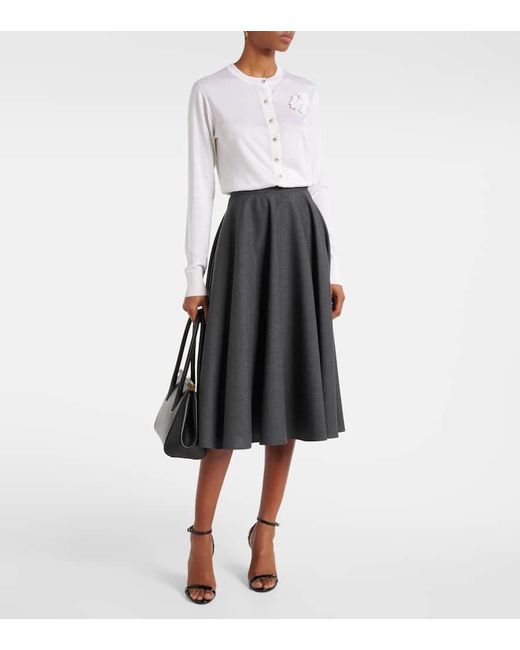 Dolce & Gabbana White Cardigan Aus Seide