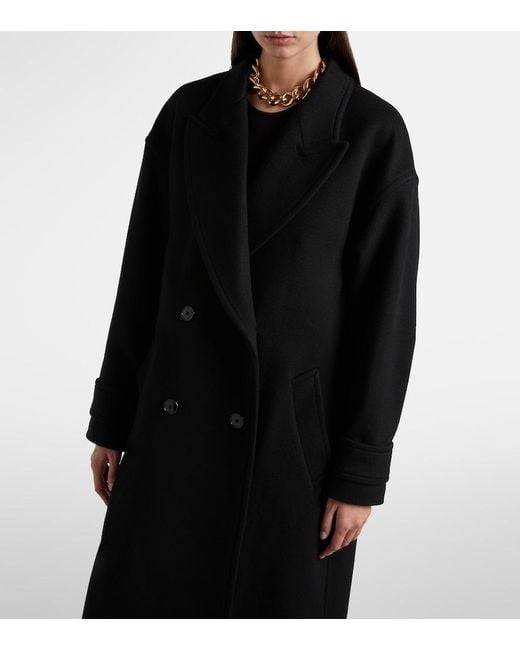 Isabel Marant Black Winry Wool And Cashmere Coat