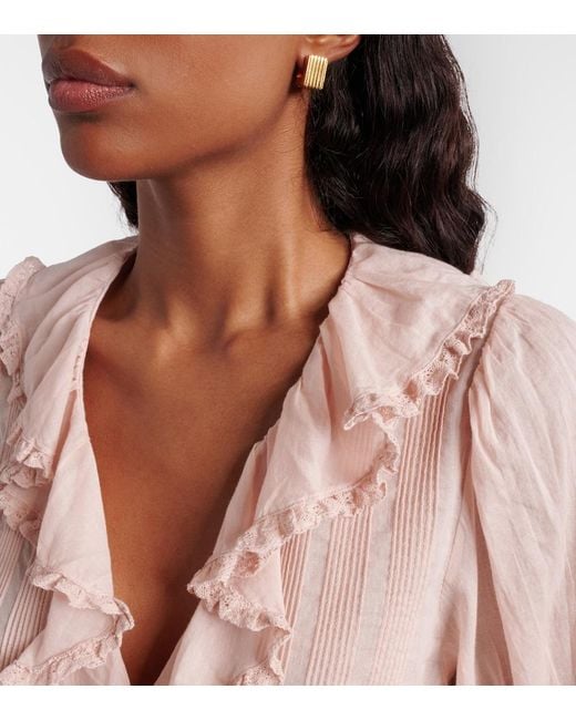 Doen Pink Henri Cotton Voile Top