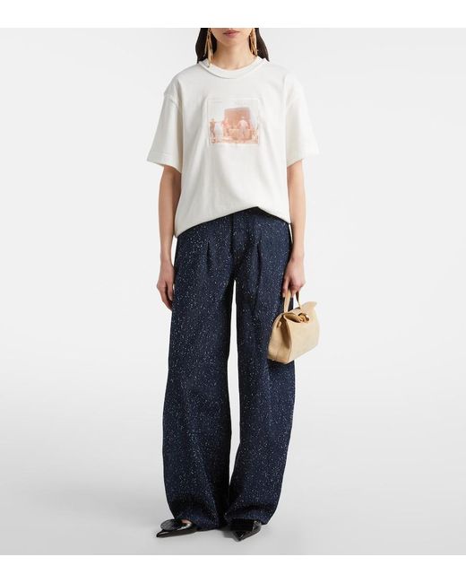 Jacquemus White Paysan Printed Cotton Jersey T-Shirt