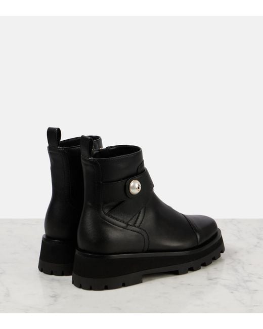 Jimmy Choo Black Meena Leather Ankle Boots