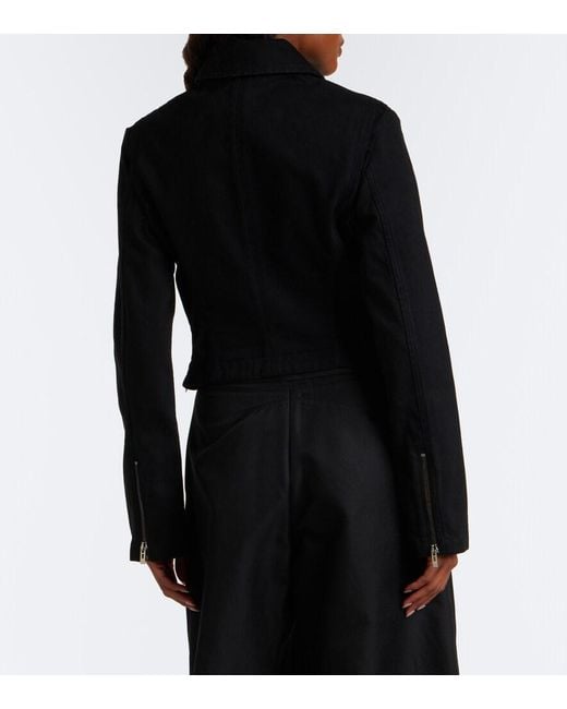 Alaïa Blue Denim Biker Jacket