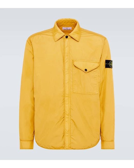 Stone Island Yellow Compass Overshirt for men