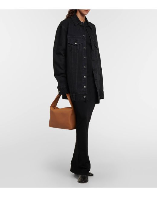 Khaite Brown Elena Leather Shoulder Bag