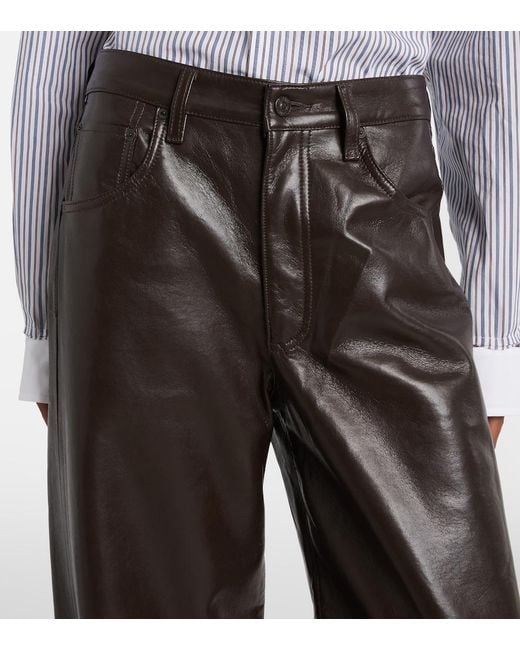 Citizens of Humanity Black Ayla High-Rise Wide-Leg Pants