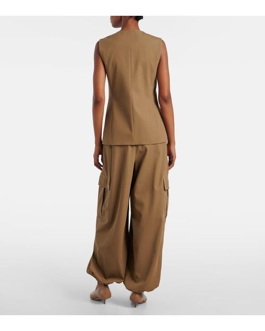Max Mara Natural Cotton Twill Vest