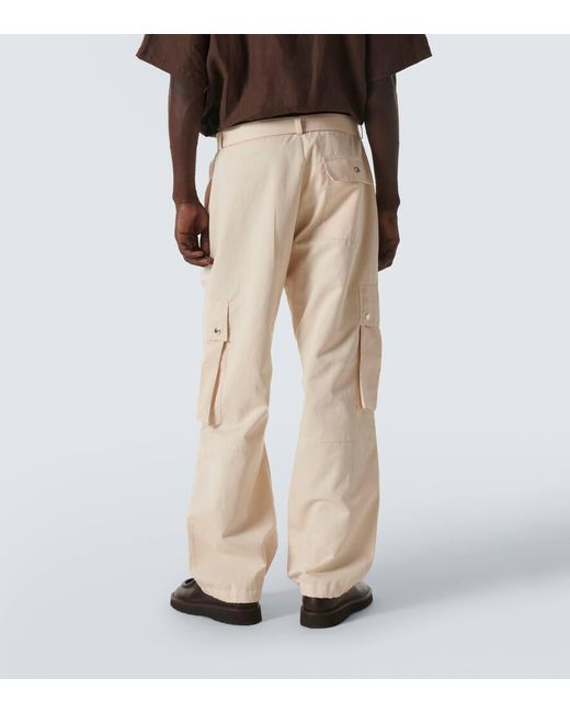 Jacquemus Natural Le Cargo Cotton And Linen Cargo Pants for men