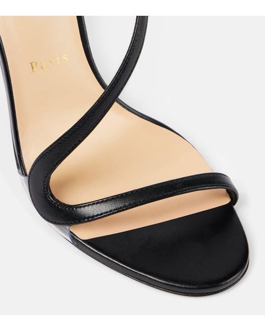 Christian Louboutin Black Rosalie Leather Sandals