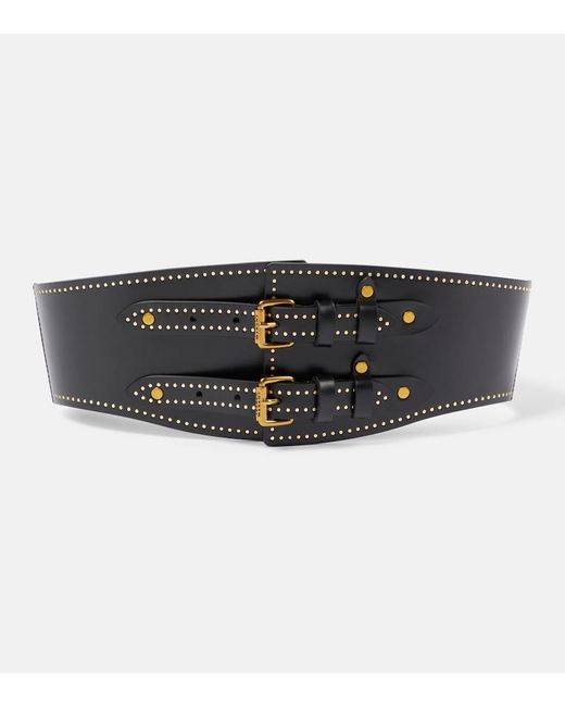 Isabel Marant Black Riccia Leather Belt