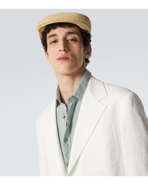 Borsalino Natural Miami Crochet Straw Hat for men