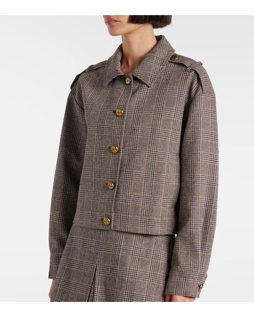 Self-Portrait Gray Jacke Aus Baumwolle Und Leinen