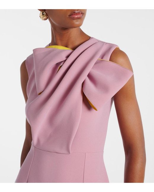 Roksanda Pink Bow-Detail Crepe Dress