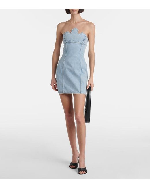 Coperni Blue X Disney Denim Bustier Dress