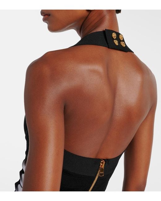Robe Midi Balmain en coloris Black