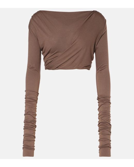 Rick Owens Brown Jade Crop Top