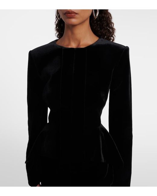 Roland Mouret Black Jacke Aus Samt