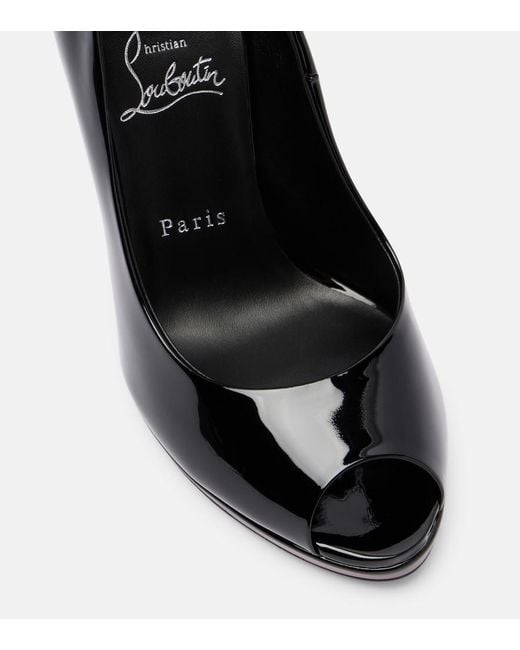Christian Louboutin Black Lady Z Peep Toe Pump