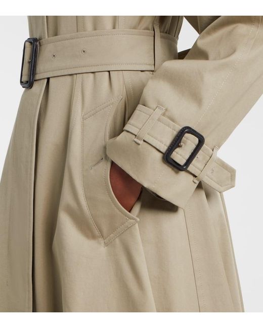 Burberry Natural Trenchcoat Aus Baumwoll-Gabardine