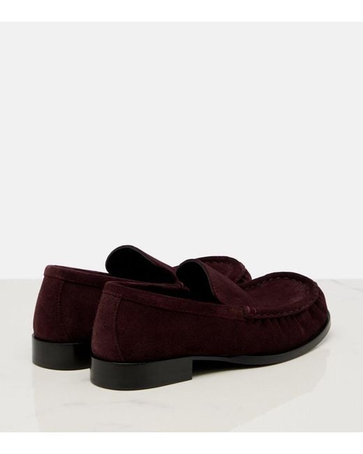 Dries Van Noten Red Suede Loafers